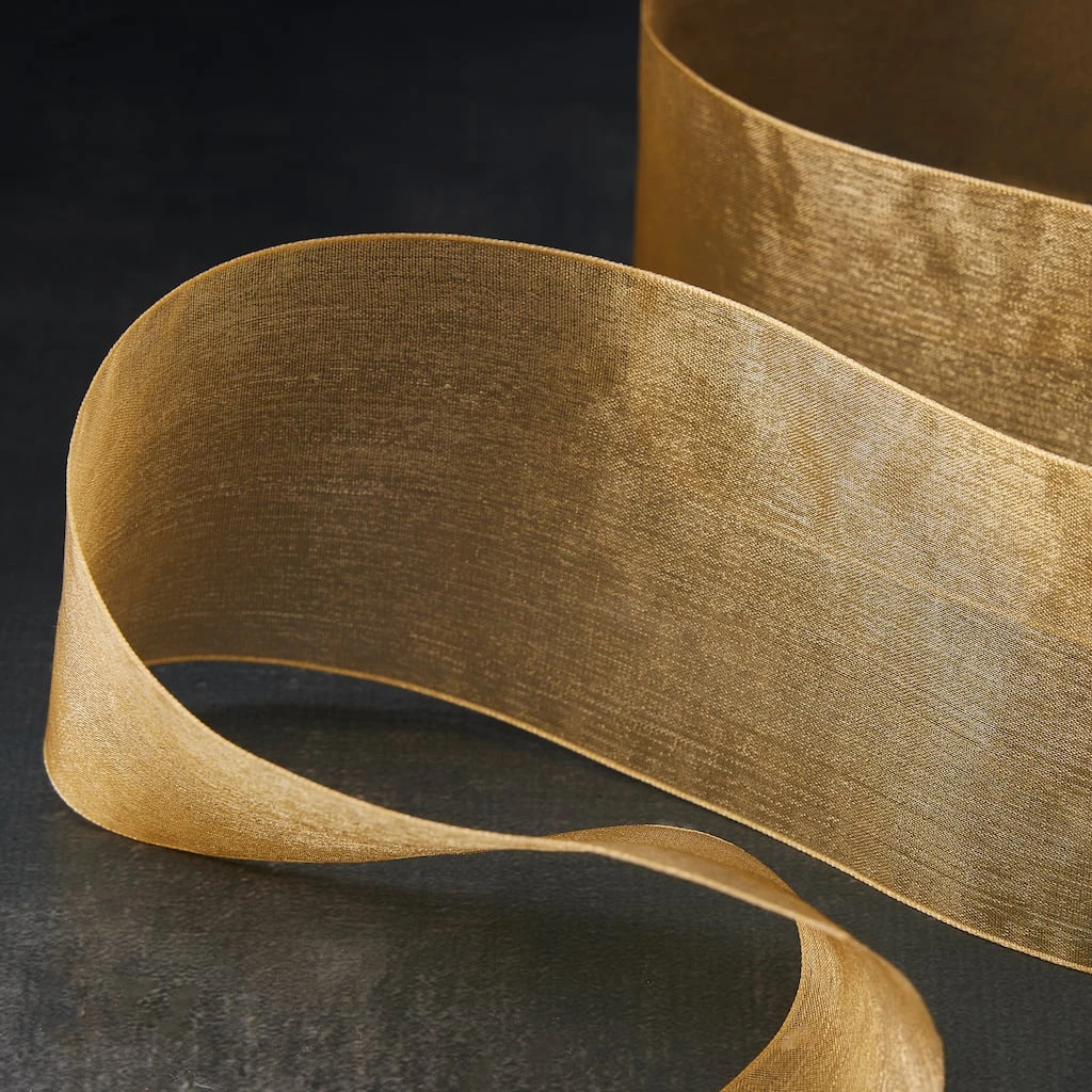 Coupon β¨ 2.5" x 10yd. Gold Sheer Ribbon by Celebrate It® Mega™ π 2 Coupon β¨ 2.5" x 10yd. Gold Sheer Ribbon by Celebrate It® Mega™ π - Image 2