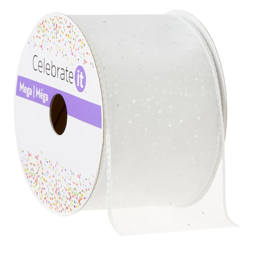 Coupon β 2.5" Glitter Shimmer Wired Ribbon by Celebrate It® Mega π 1 Coupon β 2.5" Glitter Shimmer Wired Ribbon by Celebrate It® Mega π