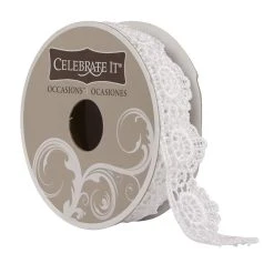 Discount 🧨 12 Pack: 7/8" Lace Scallop Ribbon by Celebrate It® Occasions™ 🎁