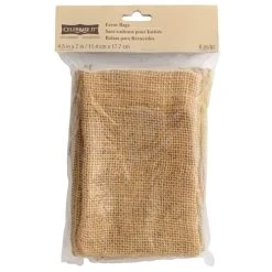 Discount 🥰 Occasions™ Burlap Favor Bags by Celebrate It™, 4.5" x 7" 🔔 -Celebrate It Sales Shop 10307407