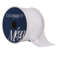 Brand new 🛒 2.5" Sheer Wired Sonic Edged Ribbon by Celebrate It® Mega 👍
