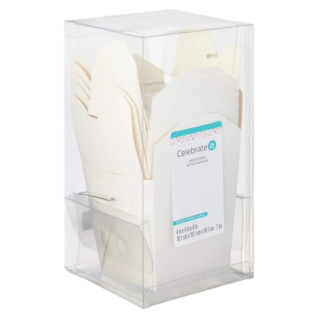 Top 10 ❤️ 4" White Take-Out Box Set by Celebrate It™ 🔔 3 Top 10 ❤️ 4" White Take-Out Box Set by Celebrate It™ 🔔 - Image 3