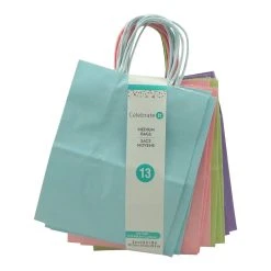 Hot Sale 🔥 10 Packs: 13 ct. (130 total) Medium Pastel Gifting Bags by Celebrate It™ 🥰