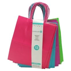 Best deal 🤩 10 Packs: 13 ct. (130 total) Medium Bright Gifting Bags by Celebrate It™ ❤️