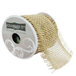 Promo 😉 2.5" Burlap Frayed Ribbon by Celebrate It® Occasions™ ✨