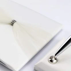 Best Pirce 👏 Celebrate It™ Occasions™ Tulle Guest Book & Pen Set 😉 -Celebrate It Sales Shop 10390263 3