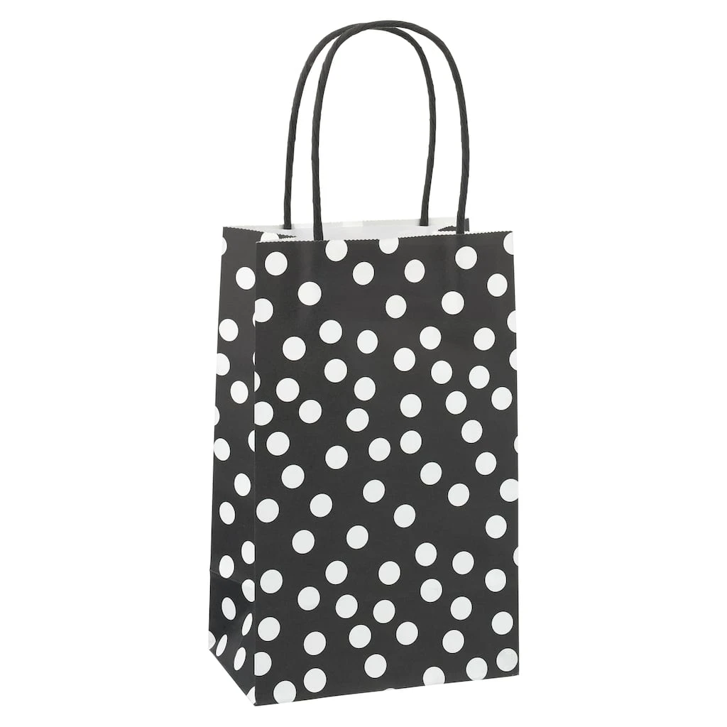 Cheap 🥰 Small Black & White Dots Paper Bag Value Pack by Celebrate It™ 🔥 2 Cheap 🥰 Small Black & White Dots Paper Bag Value Pack by Celebrate It™ 🔥 - Image 2