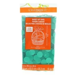 New 🎁 12 Packs: 6 ct. (72 total) 25" Frost Polka Dot Basket Gift Bags by Celebrate It™ ⭐