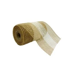 Cheap ✔️ 12 Pack: 5.5" Mesh Jute Wide Stripe Ribbon by Celebrate It® ⭐