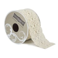 Buy 🤩 12 Pack: 1.75" Ivory Lace Crochet Ribbon by Celebrate It® Occasions™ 😍
