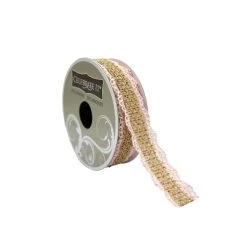 New 🤩 12 Pack: 3/4" Burlap & Lace Ribbon by Celebrate It® Occasions™ ✔️