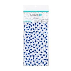 Deals ⌛ White & Navy Dotted Tissue Paper Sheets by Celebrate It™ 🤩