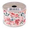 Top 10 🎁 12 Pack: 2.5" Floral Wired Ribbon by Celebrate It® Aria Vintage Blush 💯