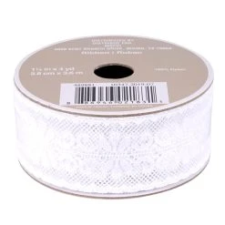 Promo 🔔 12 Pack: 1.5" Lace Ribbon by Celebrate It® Aria Vintage Blush 🔥