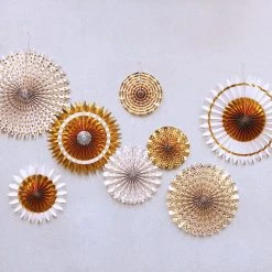 Promo ✔️ Gold Print Rosette Décor Kit by Celebrate It™ 🤩 -Celebrate It Sales Shop 10508883 11