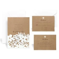 Discount ❤️ Laser-Cut Wrap-In Floral Wedding Invitation Kit By Celebrate It™ 😍