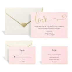 Outlet 👍 Gold & Blush Wedding Invitation Kit By Celebrate It™ ❤️