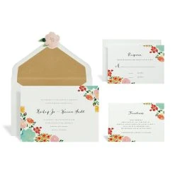 Cheapest ⌛ Floral Multicolored Wedding Invitation Kit By Celebrate It™ 🌟