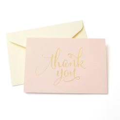 Cheapest 🔔 8 Packs: 40 ct. (320 total) Blush & Gold Thank You Cards & Envelopes by Celebrate It™ 💯 -Celebrate It Sales Shop 10509607 3