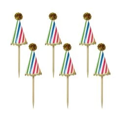 Cheapest ✔️ 12 Packs: 6 ct. (72 total) Bakeware Party Hat Treat Toppers by Celebrate It® ✨