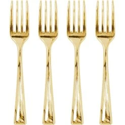 Buy 😉 Gold Mini Forks by Celebrate It™, 24ct. 👏