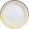 Best deal ⭐ Round Lunch Plates with Gold Trim by Celebrate It™ 🌟