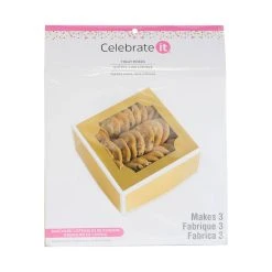 Hot Sale 🧨 Gold Treat Boxes with White Trim By Celebrate It® ⌛