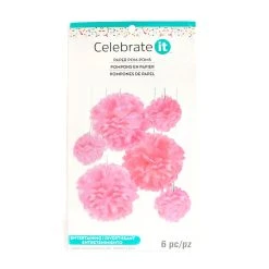 Wholesale 🧨 Light Pink Paper Pom Poms By Celebrate It™ ⭐