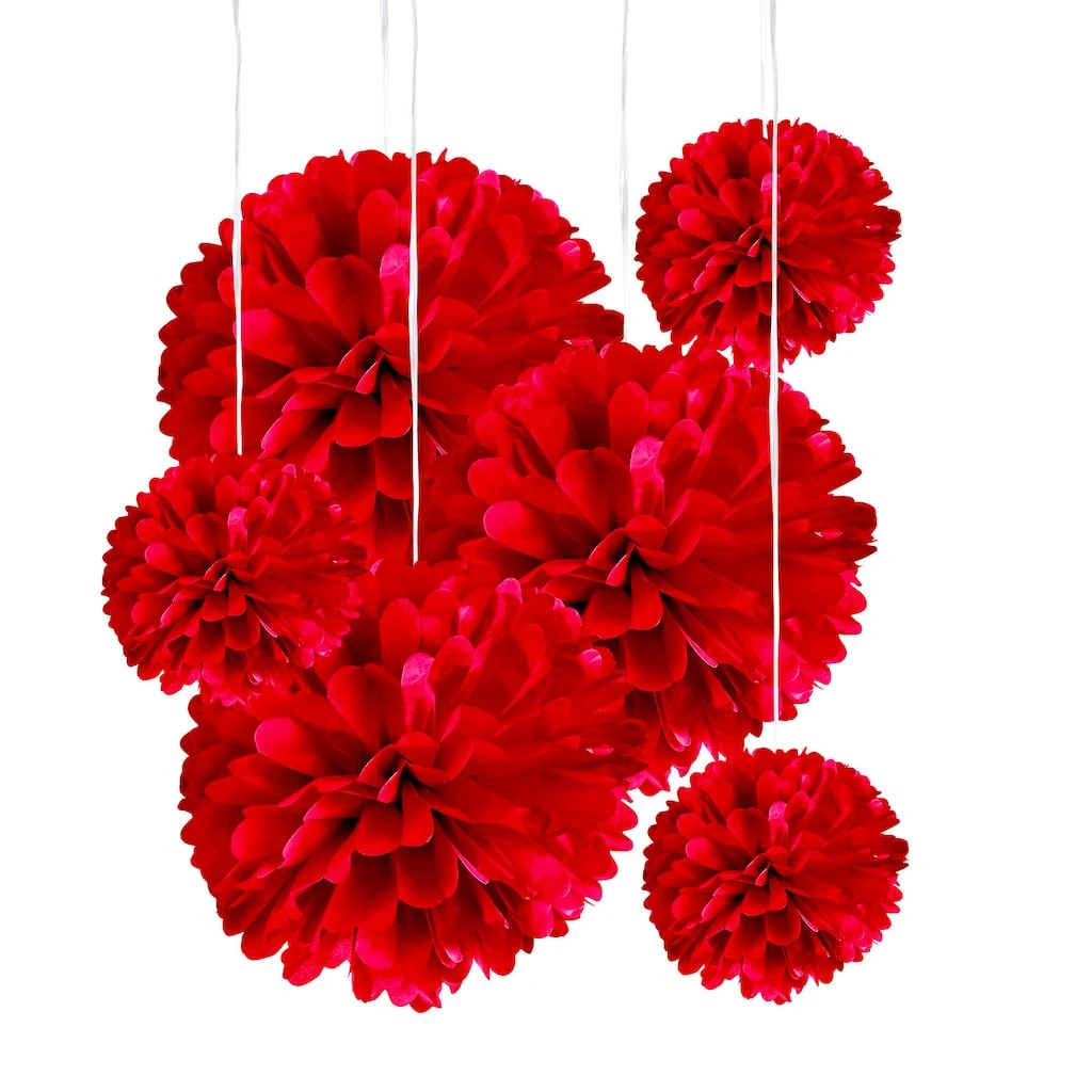 Best Pirce π₯ Red Paper Pom Poms By Celebrate It™ π 1 Best Pirce π₯ Red Paper Pom Poms By Celebrate It™ π