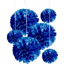 New 🔔 Navy Paper Pom Poms By Celebrate It™ ✔️