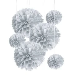 Flash Sale ⭐ Silver Paper Pom Poms By Celebrate It™ ❤️