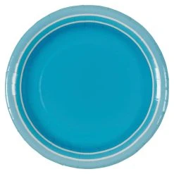 Discount 🎁 Turquoise 9" Round Paper Plates By Celebrate It™ 🔥