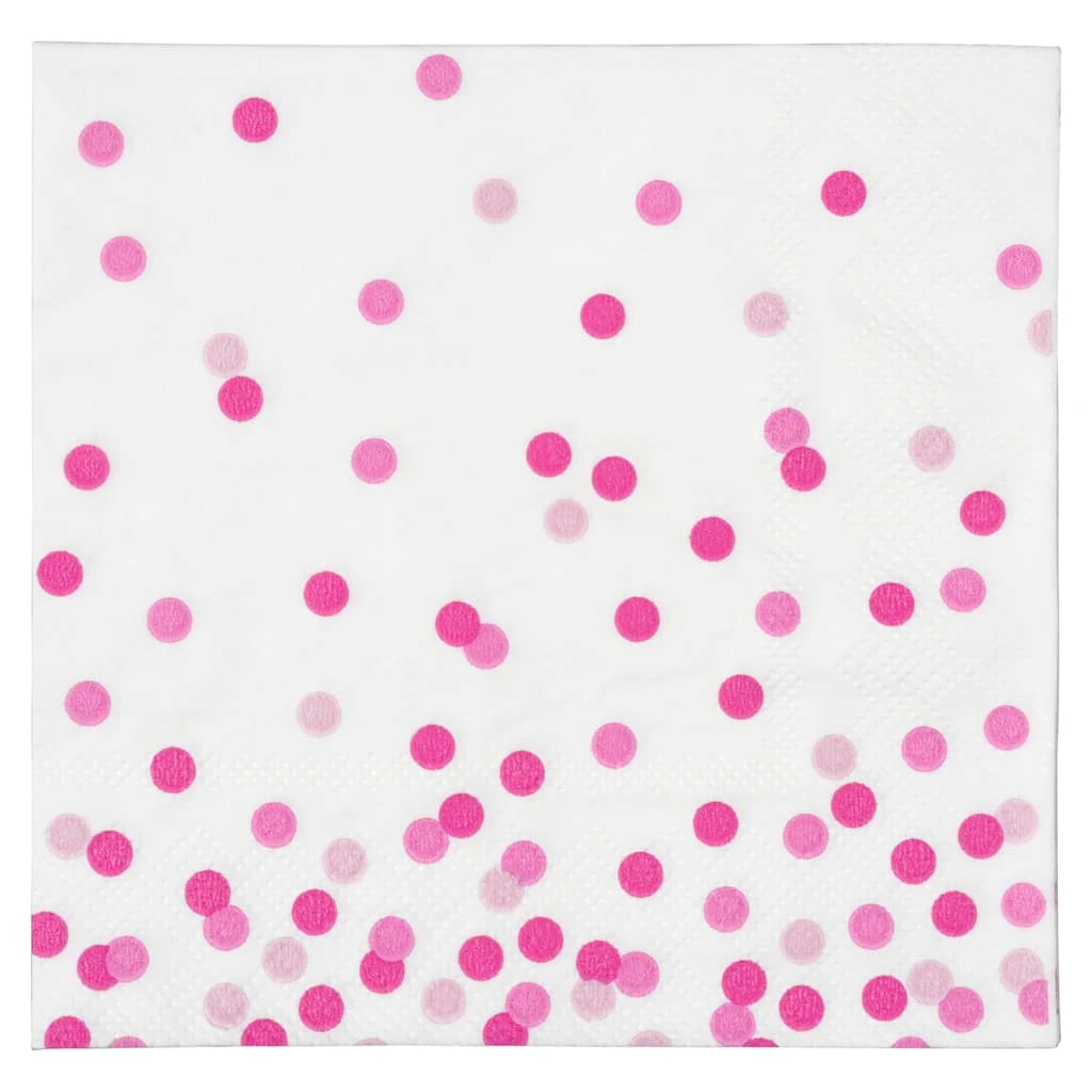 Budget 𧨠Pink Dots Beverage Napkins by Celebrate It™ π 1 Budget 𧨠Pink Dots Beverage Napkins by Celebrate It™ π