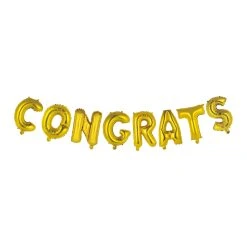 Flash Sale ✔️ Congrats Gold Foil Balloon Banner Kit by Celebrate It™ ✔️