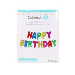 Cheapest ✨ 6 Pack: Happy 🌟 Birthday Multicolored Foil Balloon Banner Kit by Celebrate It™ ❤️