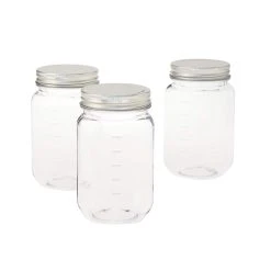 Buy 🤩 16oz. Plastic Mason Jars by Celebrate It™, 3ct. 😍