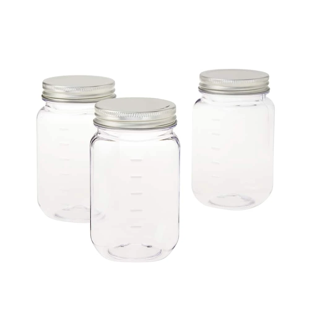 Buy 🤩 16oz. Plastic Mason Jars by Celebrate It™, 3ct. 😍 1 Buy 🤩 16oz. Plastic Mason Jars by Celebrate It™, 3ct. 😍