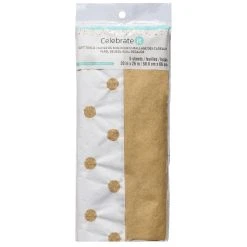 Discount ✨ 12 Packs: 5 ct. (60 total) Gold Dot Gift Tissue Paper by Celebrate It™ ⭐