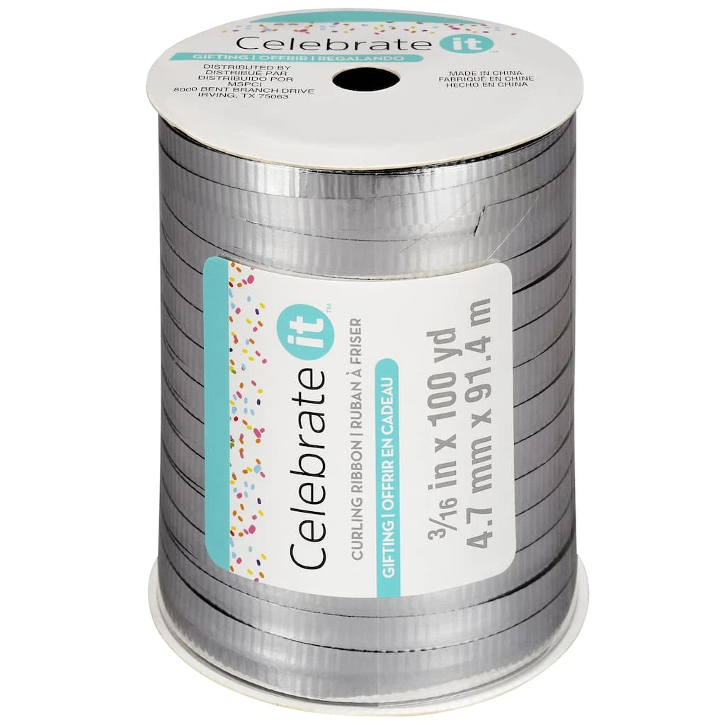 Discount βοΈ 100yd. Silver Crimped Curling Ribbon by Celebrate It™ π 2 Discount βοΈ 100yd. Silver Crimped Curling Ribbon by Celebrate It™ π - Image 2