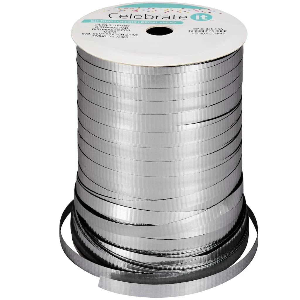 Discount βοΈ 100yd. Silver Crimped Curling Ribbon by Celebrate It™ π 1 Discount βοΈ 100yd. Silver Crimped Curling Ribbon by Celebrate It™ π