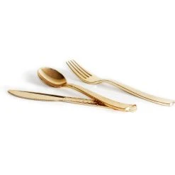 Best Sale ✨ 6 Packs: 120 ct. (720 total) Gold ❤️ Hammered Plastic Cutlery Set by Celebrate It™ ⌛ 5 Best Sale ✨ 6 Packs: 120 ct. (720 total) Gold ❤️ Hammered Plastic Cutlery Set by Celebrate It™ ⌛ -Celebrate It Sales Shop 10569129 3 1