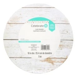 Brand new ⭐ 10" White Wood Grain Cake Boards by Celebrate It® 🥰