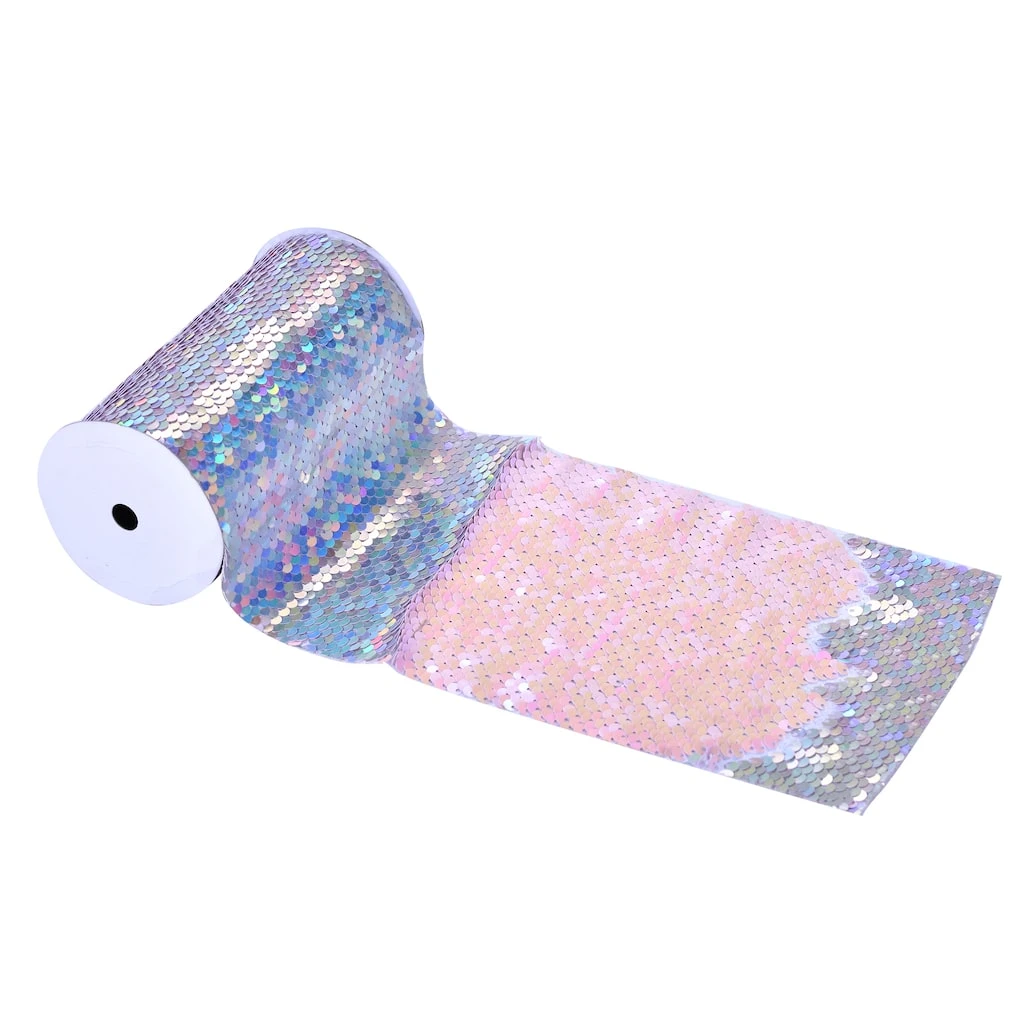 Cheap 💯 12 Pack: 5.375" Mermaid Reversible Sequin Ribbon by Celebrate It™ ⭐ 4 Cheap 💯 12 Pack: 5.375" Mermaid Reversible Sequin Ribbon by Celebrate It™ ⭐ - Image 4