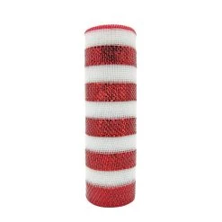 Cheap ⭐ 12 Pack: 10" Red & White Striped Mesh by Celebrate It™ ❤️