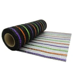 Best Pirce ⭐ 12 Pack: 10" Black Striped Mesh by Celebrate It™ 🔔 -Celebrate It Sales Shop 10610208 2 1