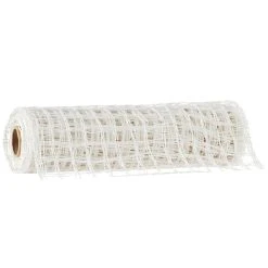 Flash Sale 🥰 10" White Check Poly Burlap Mesh by Celebrate It™ ⌛