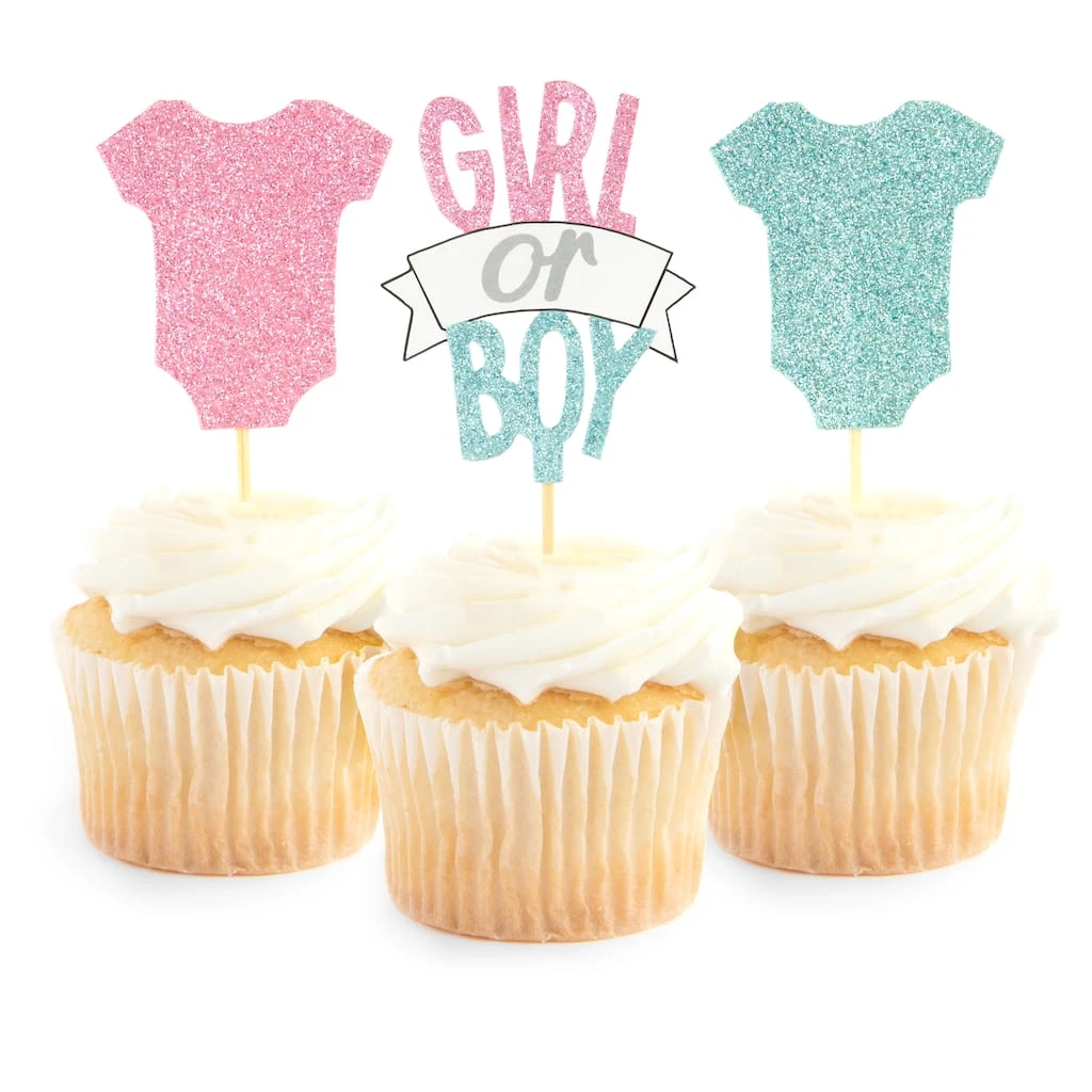 Cheapest π₯ 12 Packs: 12 ct. (144 total) Glittery Gender Reveal Treat Toppers by Celebrate It® π 2 Cheapest π₯ 12 Packs: 12 ct. (144 total) Glittery Gender Reveal Treat Toppers by Celebrate It® π - Image 2