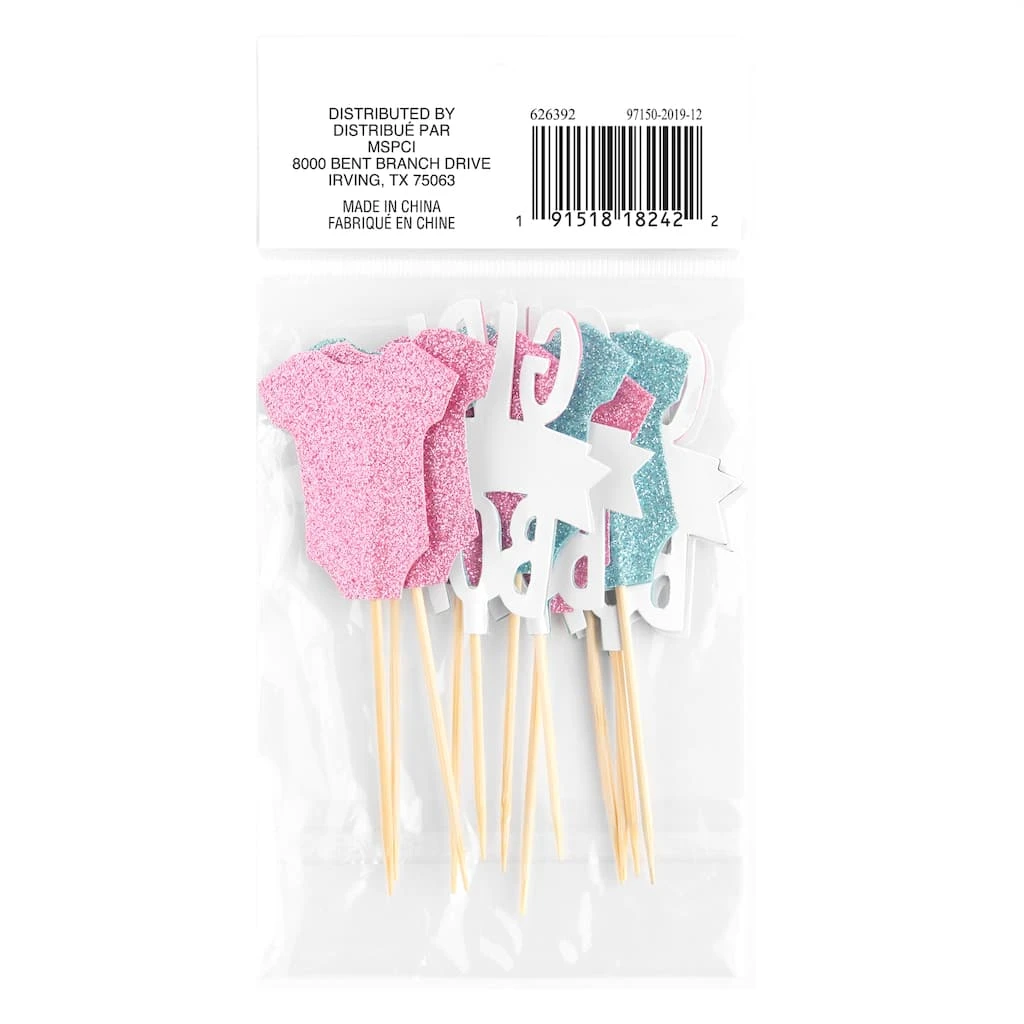 Cheapest π₯ 12 Packs: 12 ct. (144 total) Glittery Gender Reveal Treat Toppers by Celebrate It® π 4 Cheapest π₯ 12 Packs: 12 ct. (144 total) Glittery Gender Reveal Treat Toppers by Celebrate It® π - Image 4