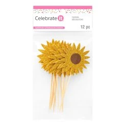 Best Sale 🧨 Glittery Sunflower Treat Toppers by Celebrate It® ⌛ -Celebrate It Sales Shop 10626395 5