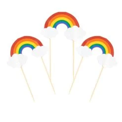 Best deal 🌟 12 Packs: 12 ct. (144 total) Rainbow Treat Toppers by Celebrate It® 🌟